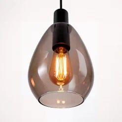 Hanglamp Anita 3-Lichts Getrapt Smoke Glas - Giga Meubel