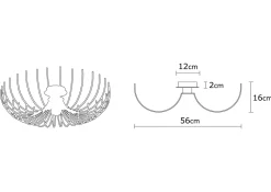 Hanglamp Aspendos Metaal Zwart Ø56cm