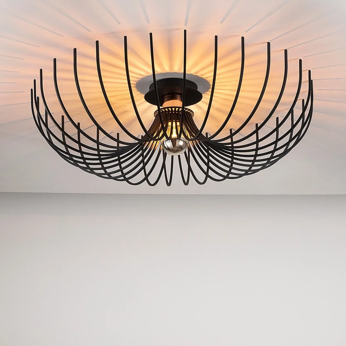 Hanglamp Aspendos Metaal Zwart Ø56cm