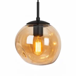 Hanglamp Bart 5-Lichts Amber Glas - Giga Meubel