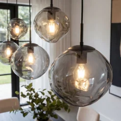 Hanglamp Bart 5-Lichts Smoke Glas - Giga Meubel