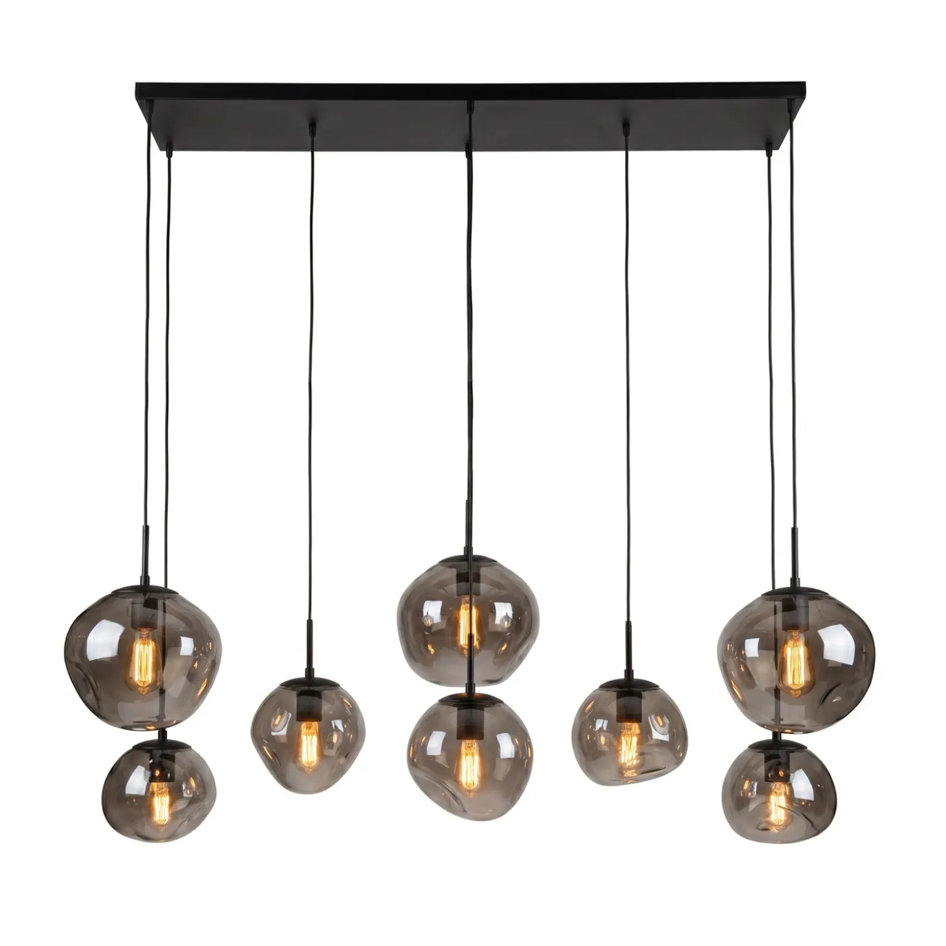 Hanglamp Bart 8-Lichts Smoke Glas - Giga Meubel