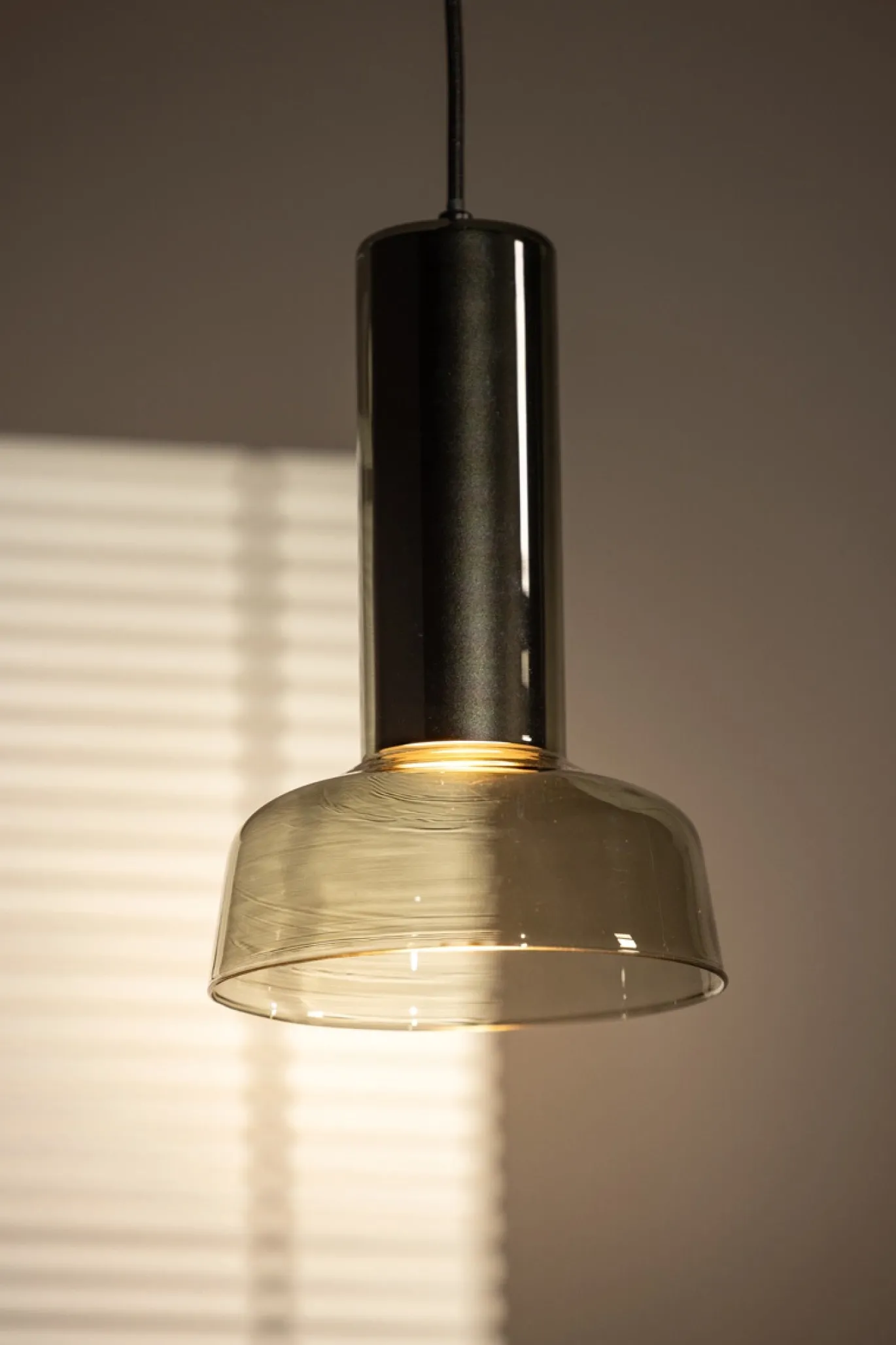 Hanglamp Beal 3-Lichts Getrapt Glas Smoke - Giga Meubel