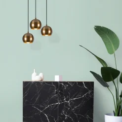 Hanglamp Berceste Bol 3-Lichts Getrapt Goud