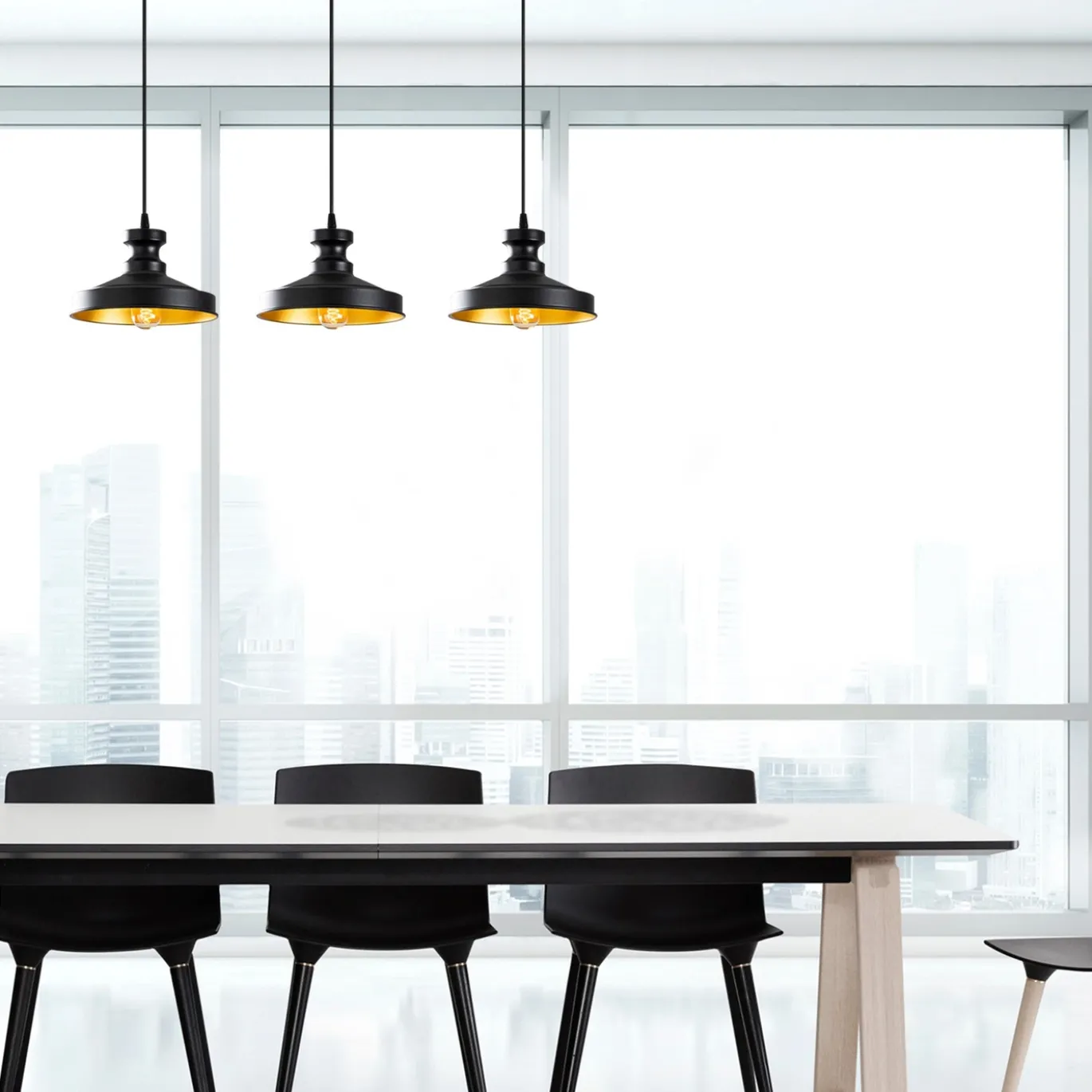 Hanglamp Berceste Design 3-Lichts Zwart