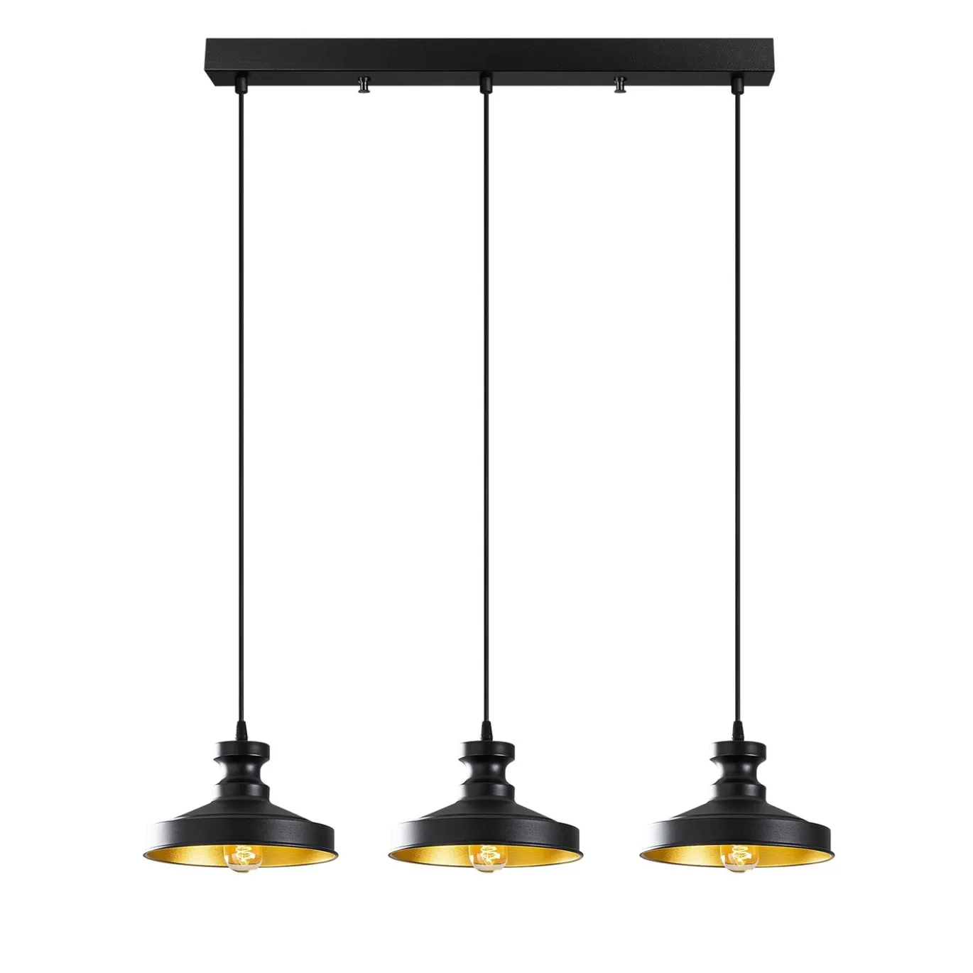 Hanglamp Berceste Design 3-Lichts Zwart