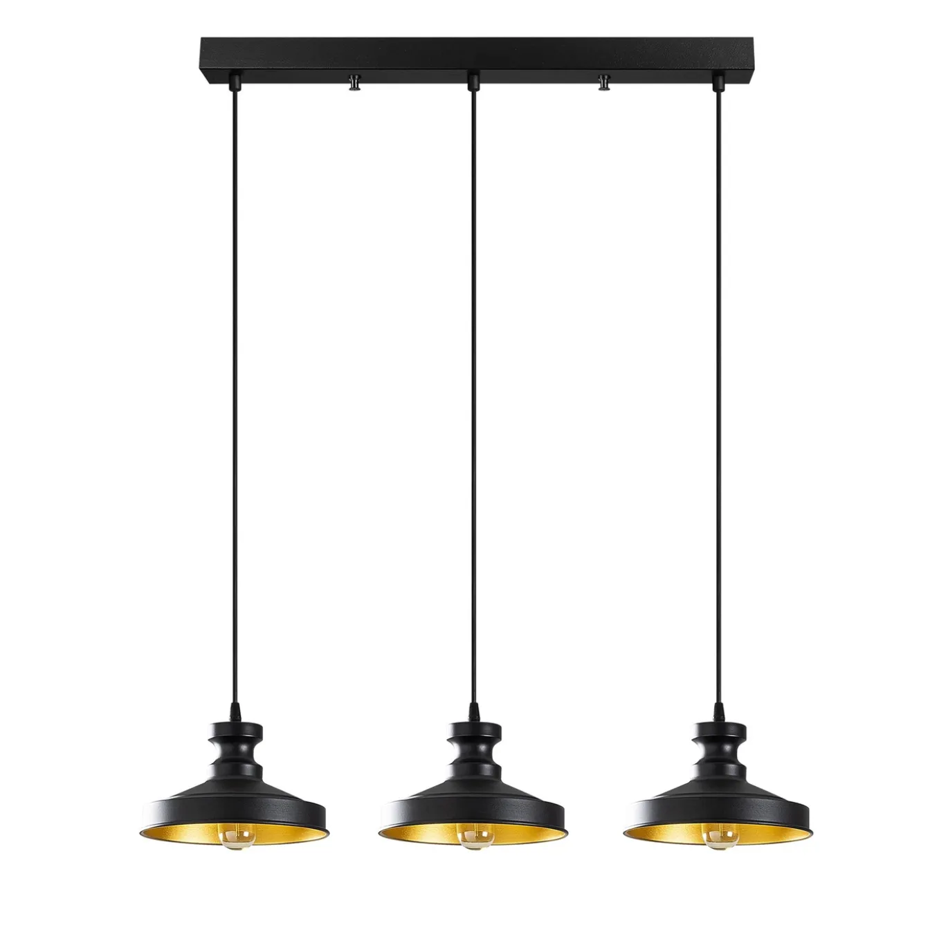 Hanglamp Berceste Design 3-Lichts Zwart