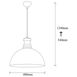 Hanglamp Berceste Dome Goud