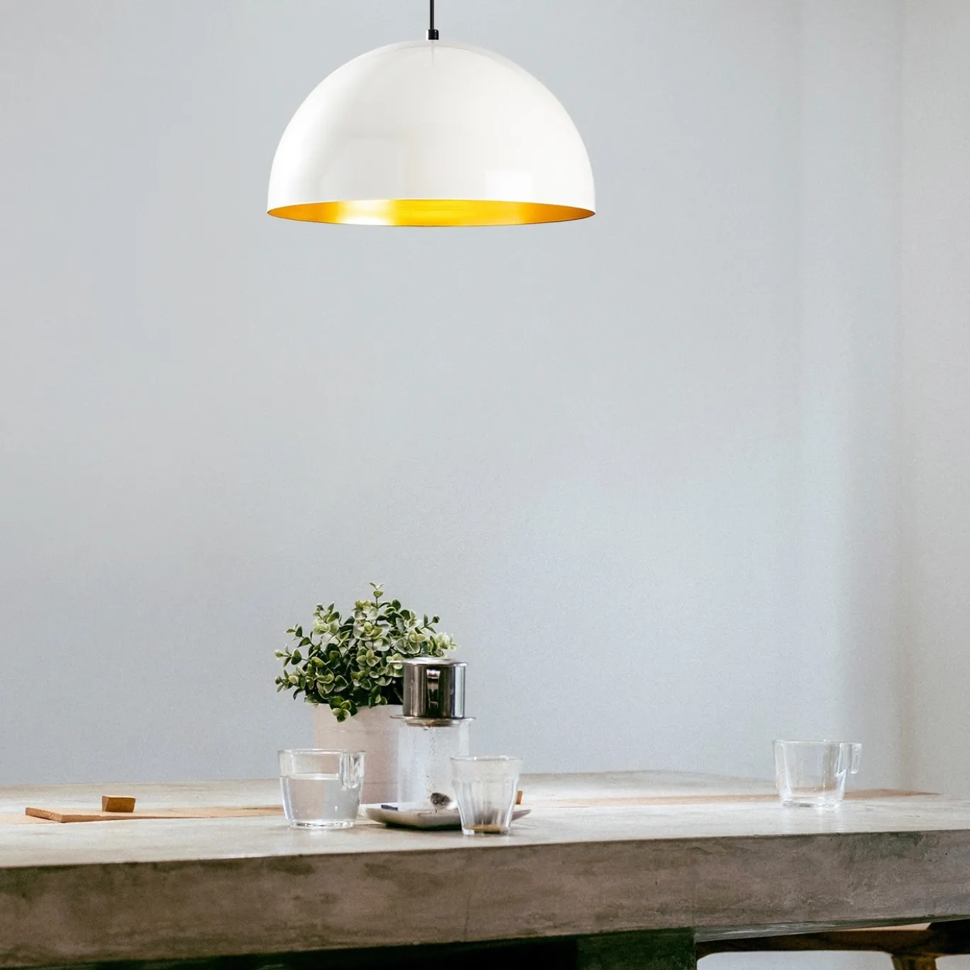 Hanglamp Berceste Dome Wit