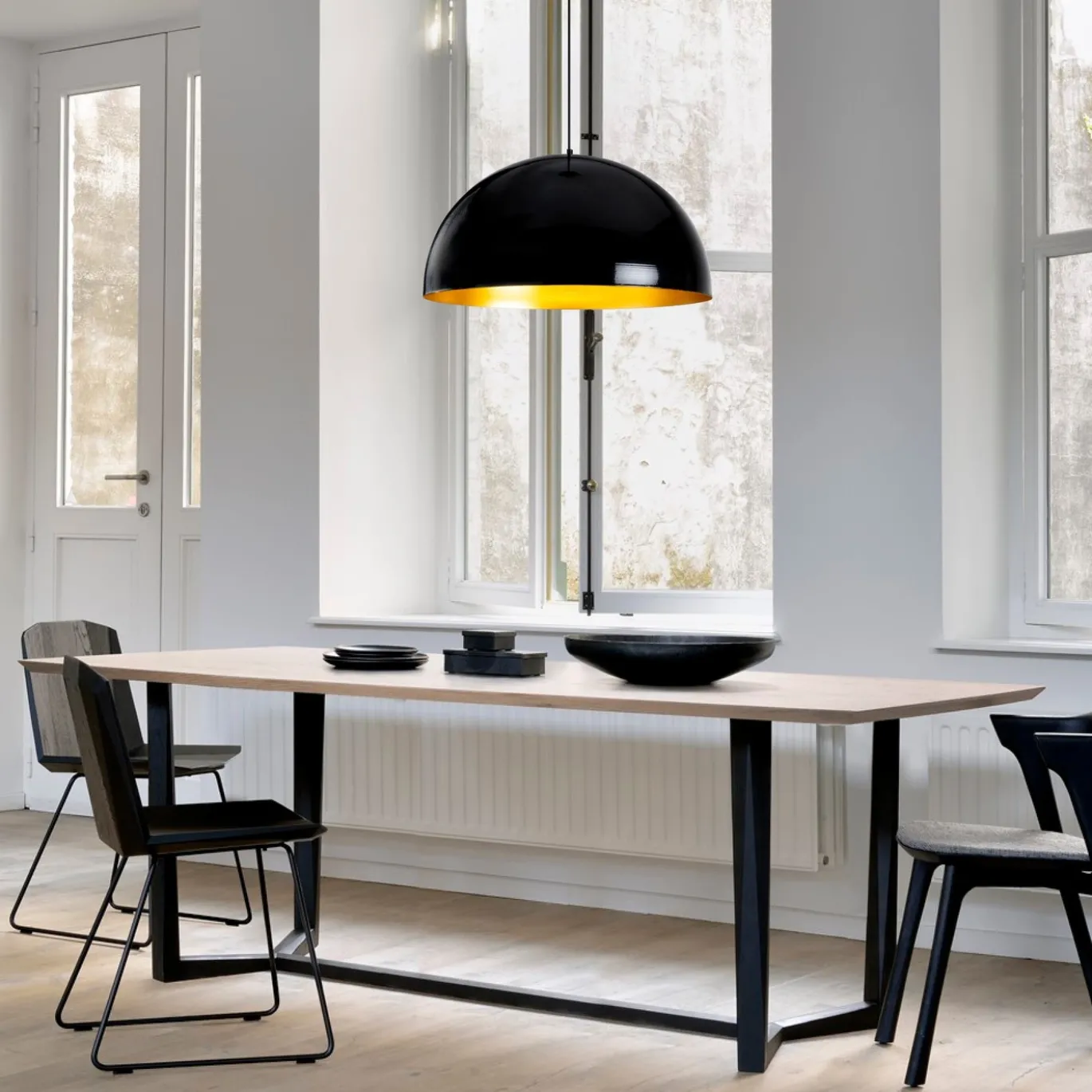 Hanglamp Berceste Dome Zwart Ø60cm