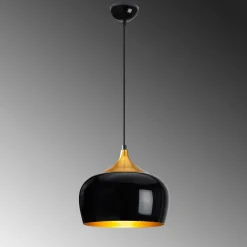 Hanglamp Berceste Drop Zwart/Goud