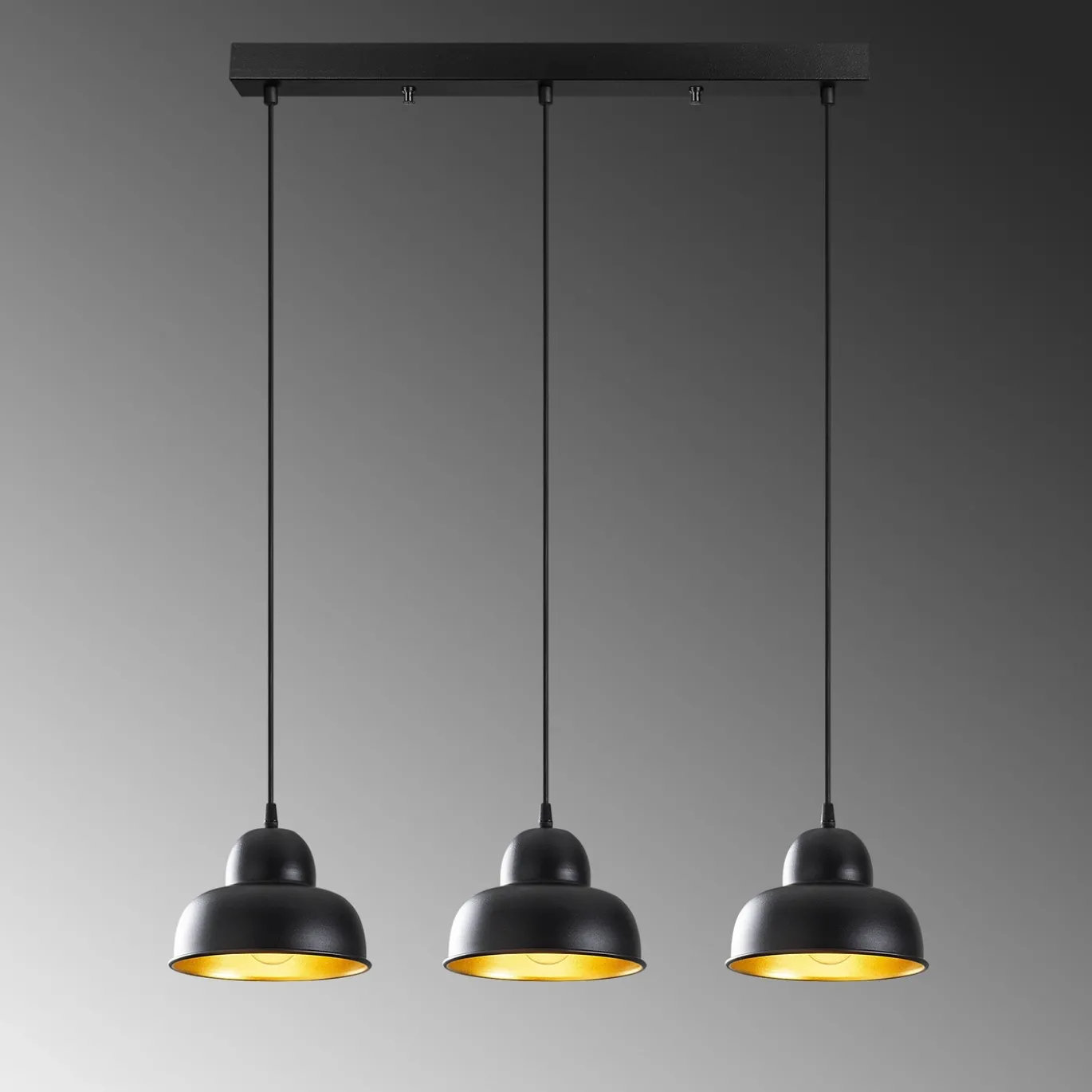 Hanglamp Berceste Hill 3-Lichts Zwart