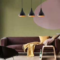 Hanglamp Berceste Metaal Zwart 3-Lichts