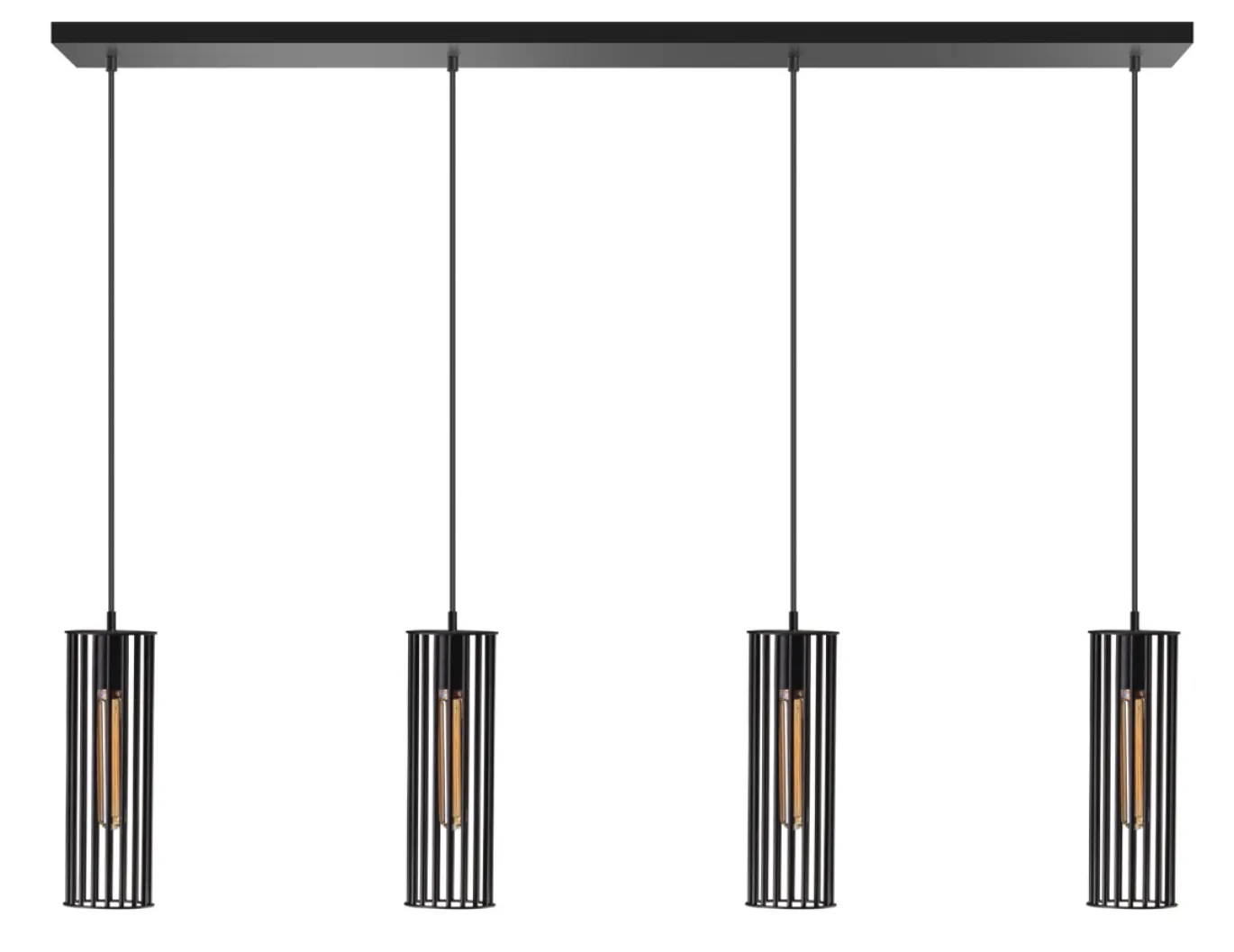 Hanglamp Birdy 4-Lichts Zwart - Giga Meubel