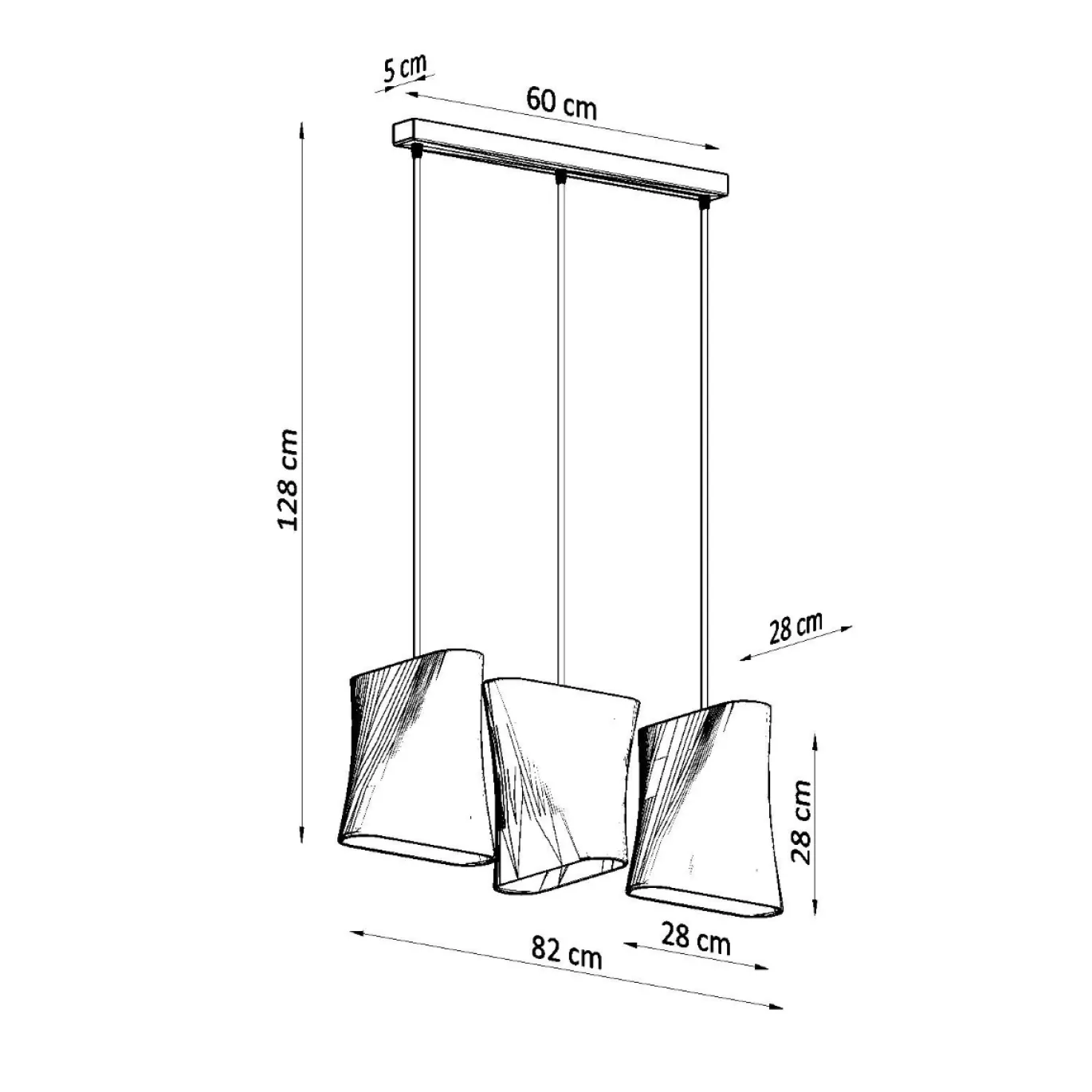 Hanglamp Blum 3-Lichts Zwart - Giga Meubel