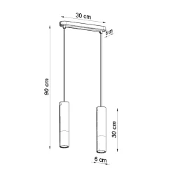 Hanglamp Borgio Wit 2-Lichts - Giga Meubel