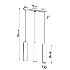 Hanglamp Borgio Wit 3-Lichts - Giga Meubel