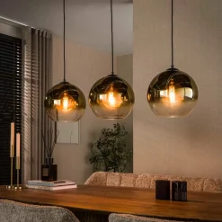 Hanglamp Bubble Shaded 3-lichts Goud - Giga Meubel