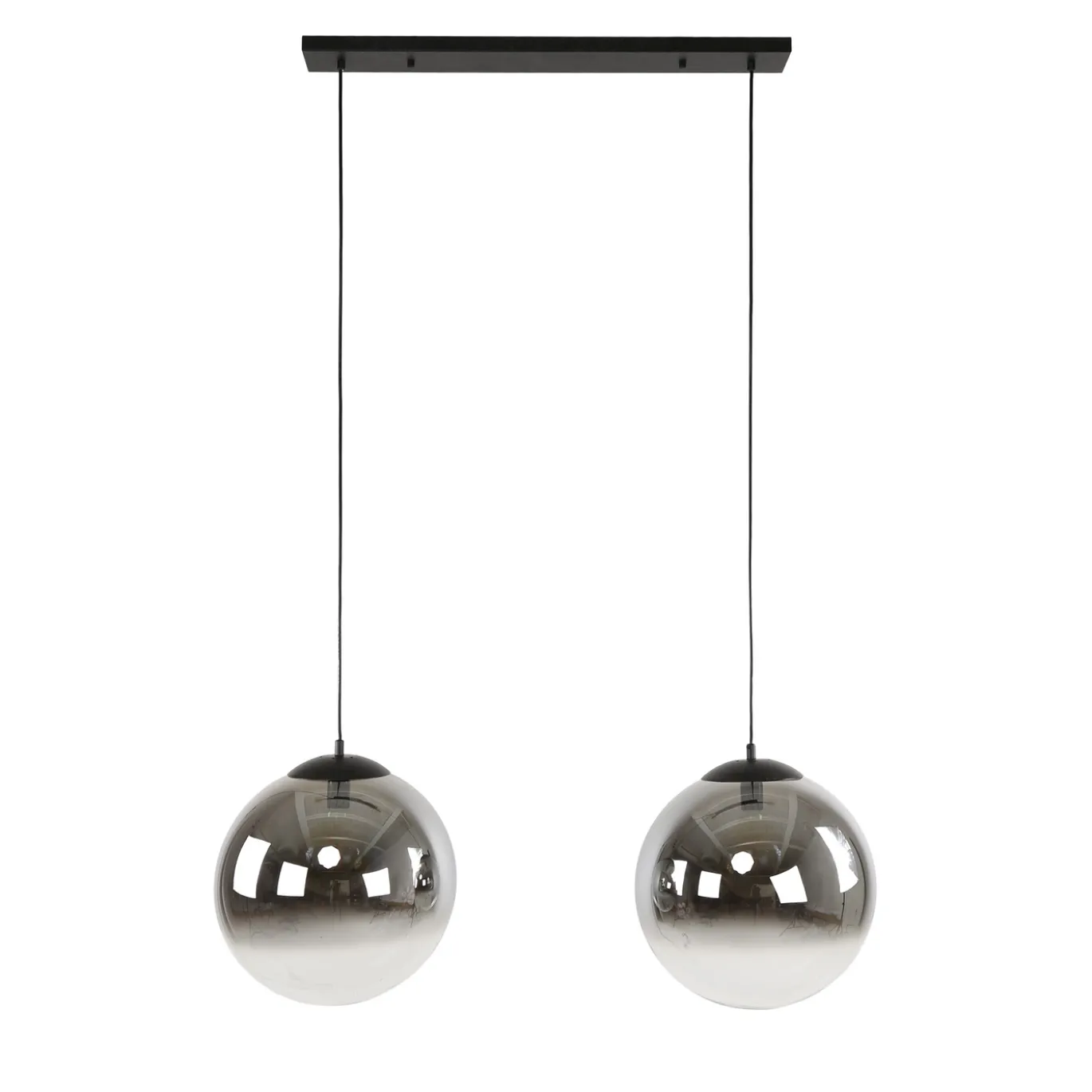 Hanglamp Bubble Shaded XL 2-Lichts Artic Zwart - Giga Meubel