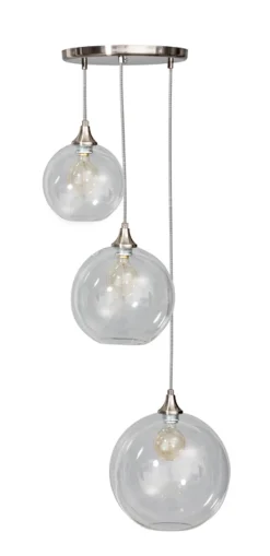 Hanglamp Calvello 3-Lichts Getrapt Glas - Giga Meubel
