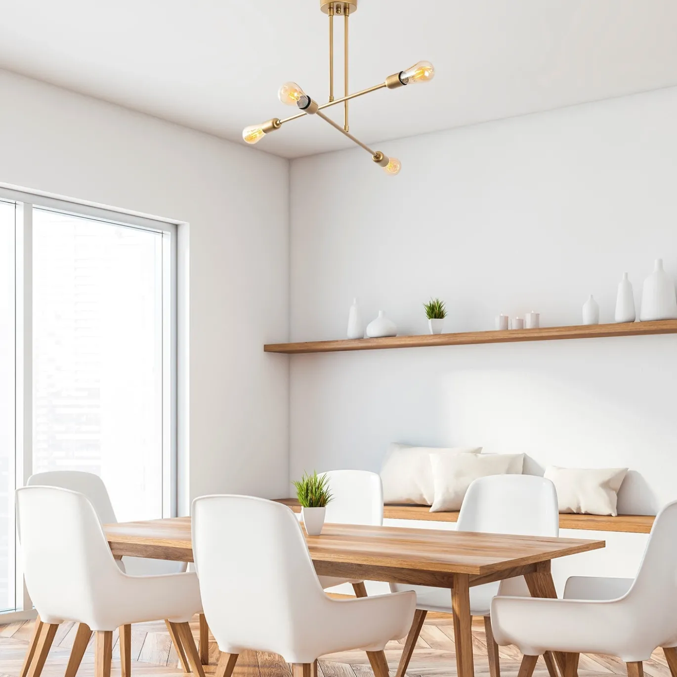 Hanglamp Camel 4-Lichts Goud