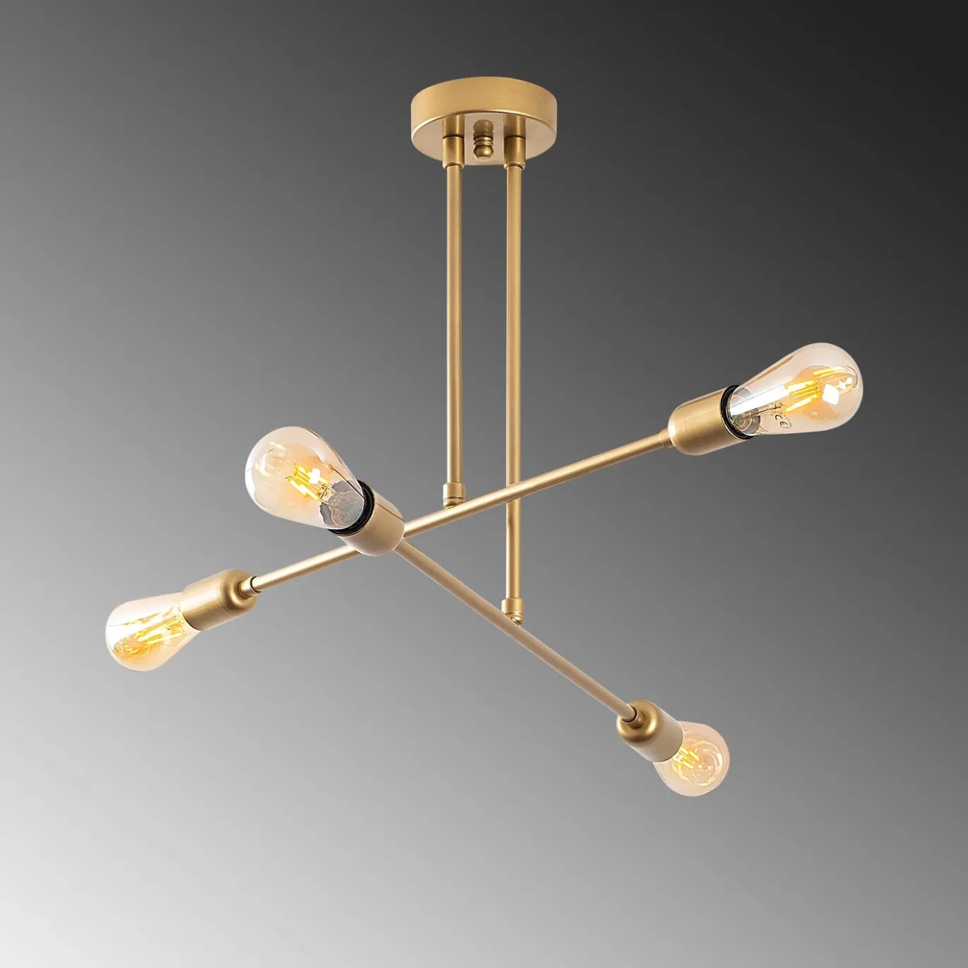 Hanglamp Camel 4-Lichts Goud