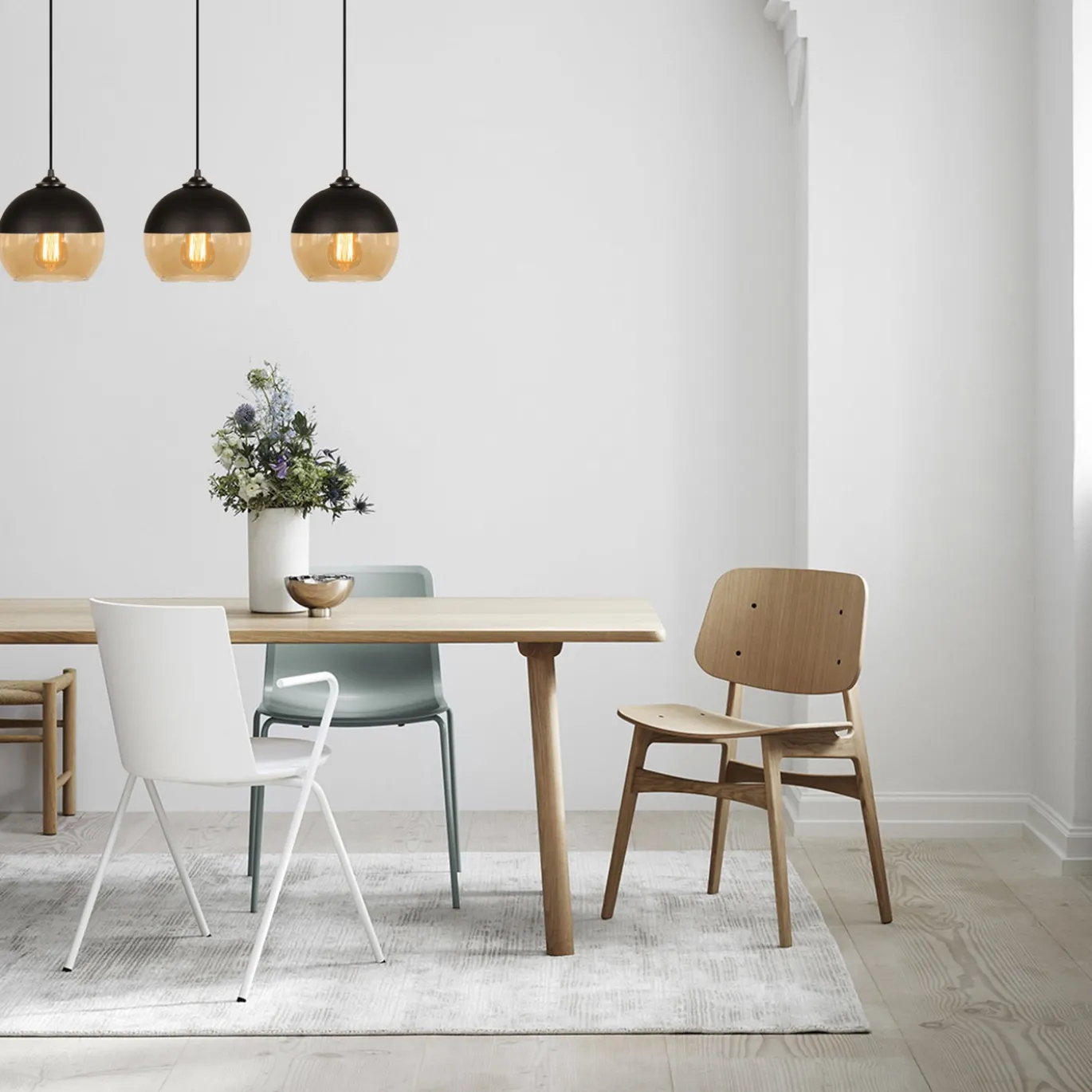 Hanglamp Camini Bol 3-Lichts Honing