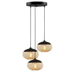 Hanglamp Camini 3-Lichts Getrapt Honing