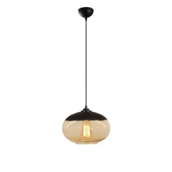 Hanglamp Camini Zwart/Amber