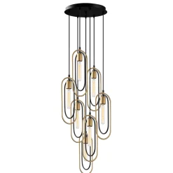 Hanglamp Cerco Goud/Zwart 7-Lichts