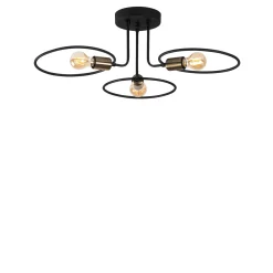 Hanglamp Circle 3-Lichts Zwart