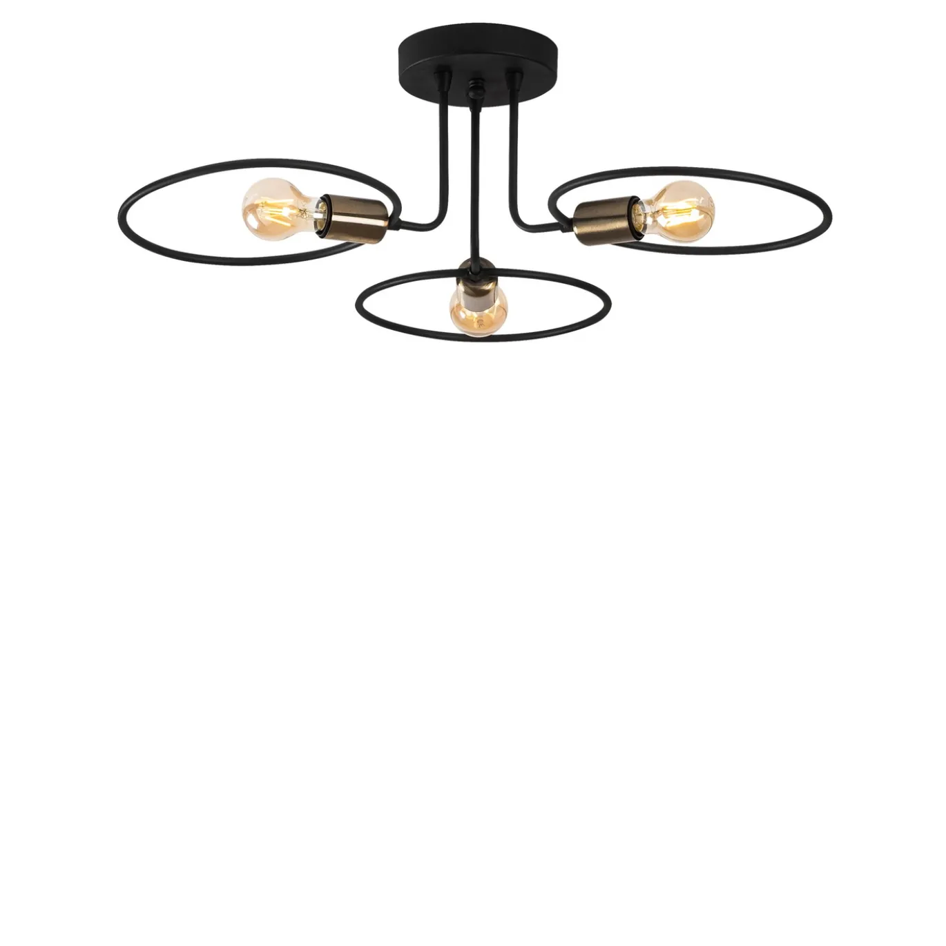Hanglamp Circle 3-Lichts Zwart