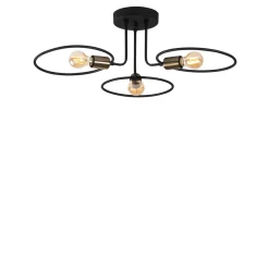 Hanglamp Circle 3-Lichts Zwart