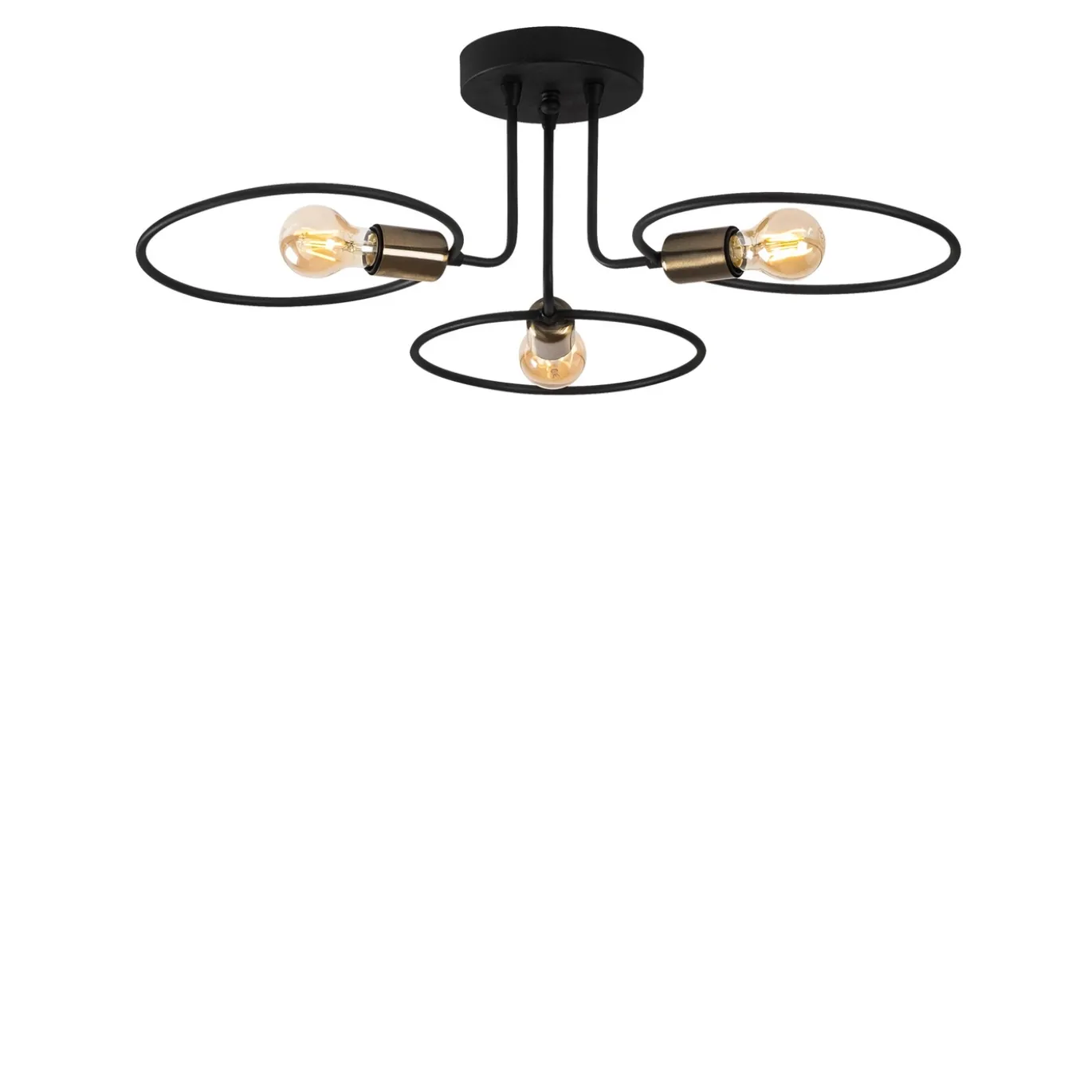Hanglamp Circle 3-Lichts Zwart