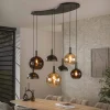Hanglamp Cluster 4+3-lichts Sienna Bruin - Giga Meubel