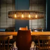 Hanglamp Cocoon 4-Lichts Rotan Zwart - Giga Meubel