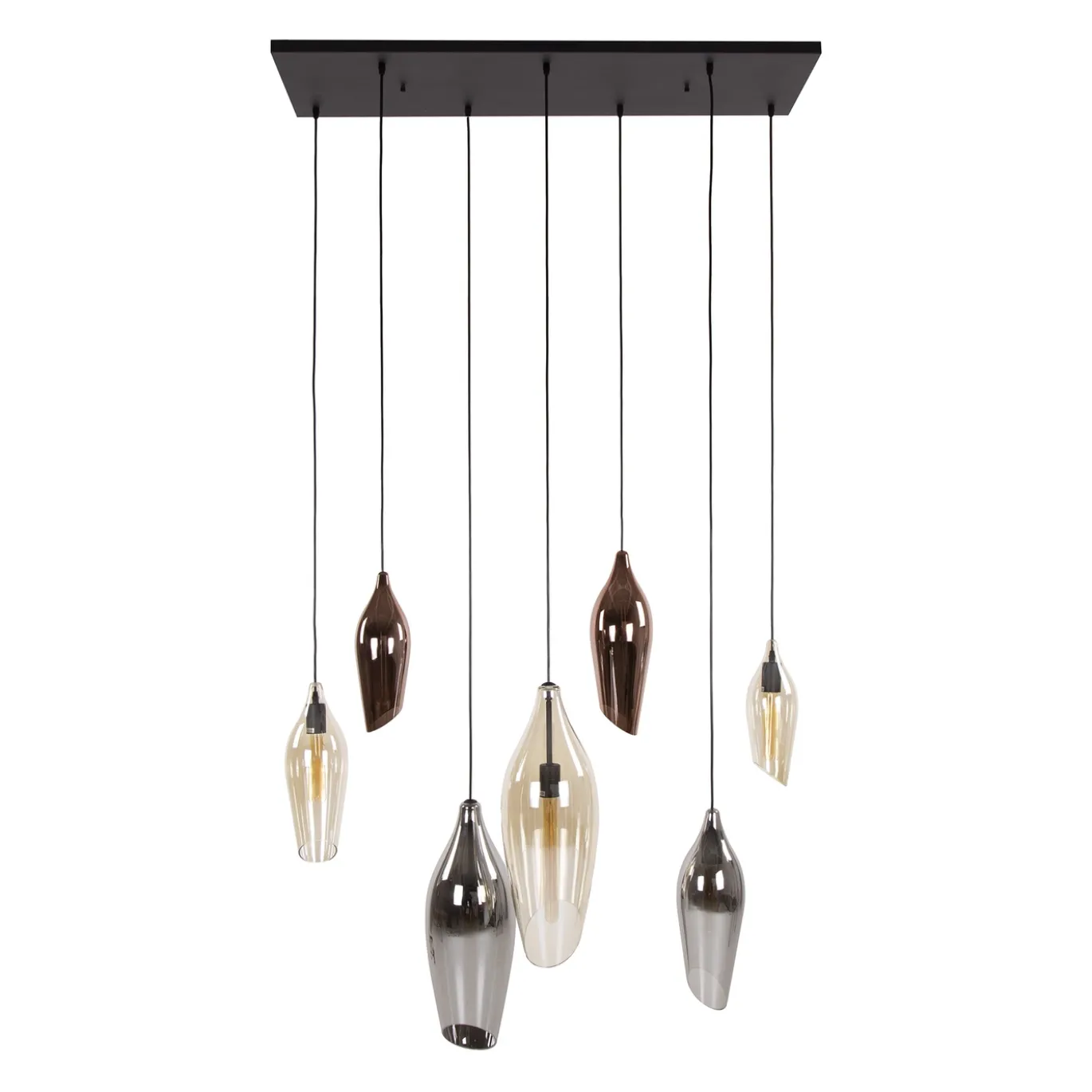 Hanglamp Cocoon Mix 7-Lichts Glas - Giga Meubel