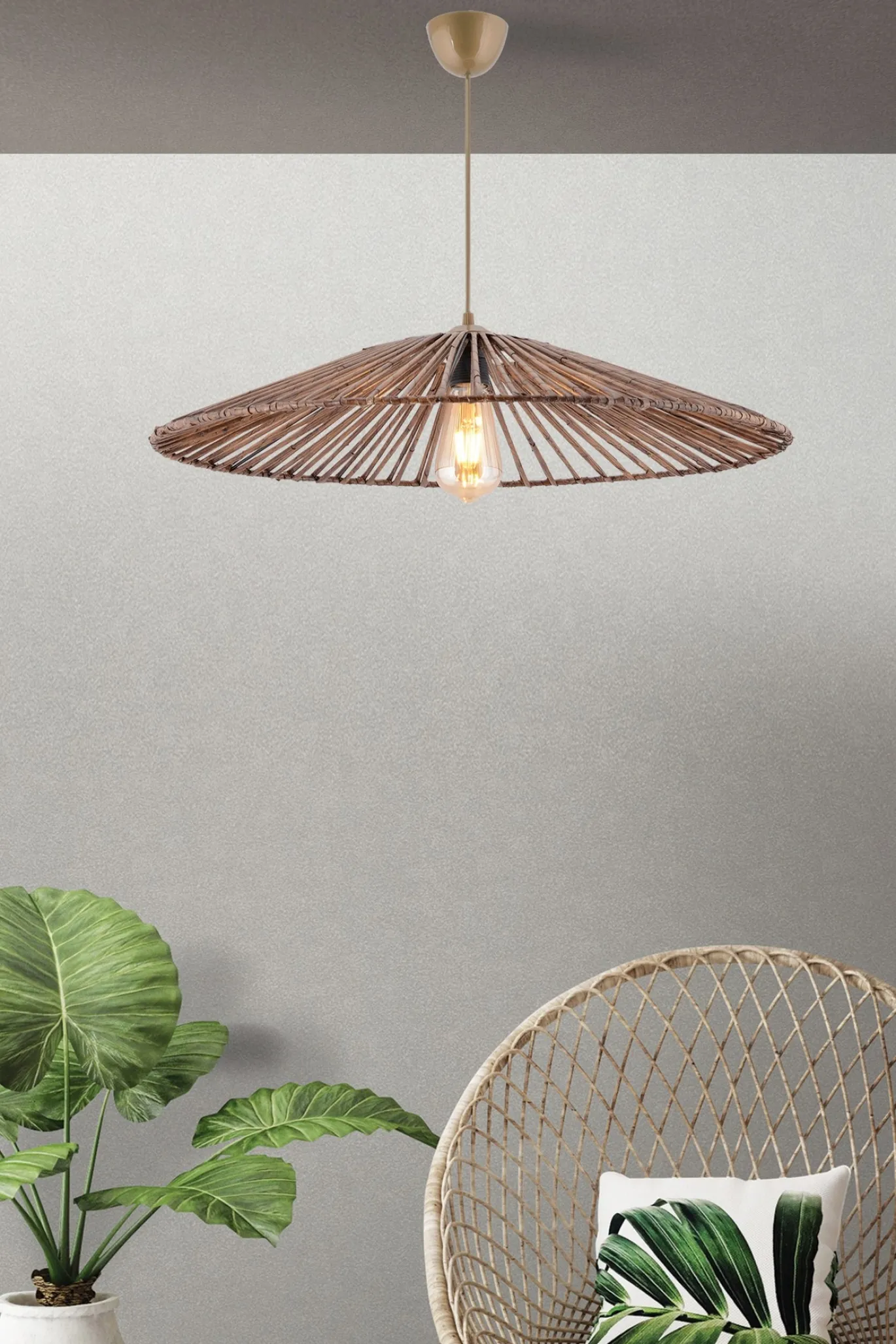 Hanglamp Conic Bruin