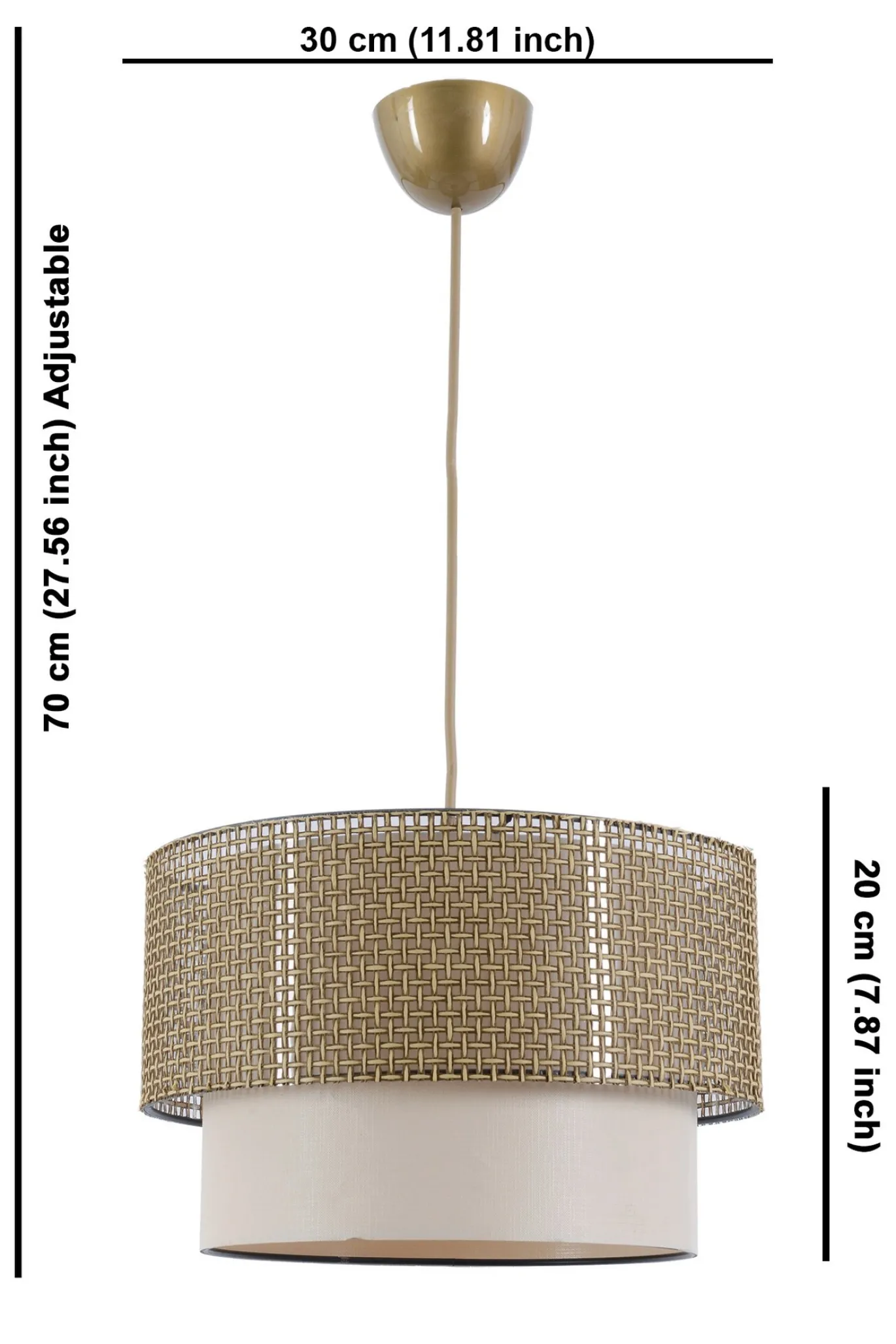 Hanglamp Coral Metaal Beige Crème
