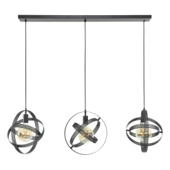 Hanglamp Cosmos Mesh 3-Lichts Artic Zwart - Giga Meubel