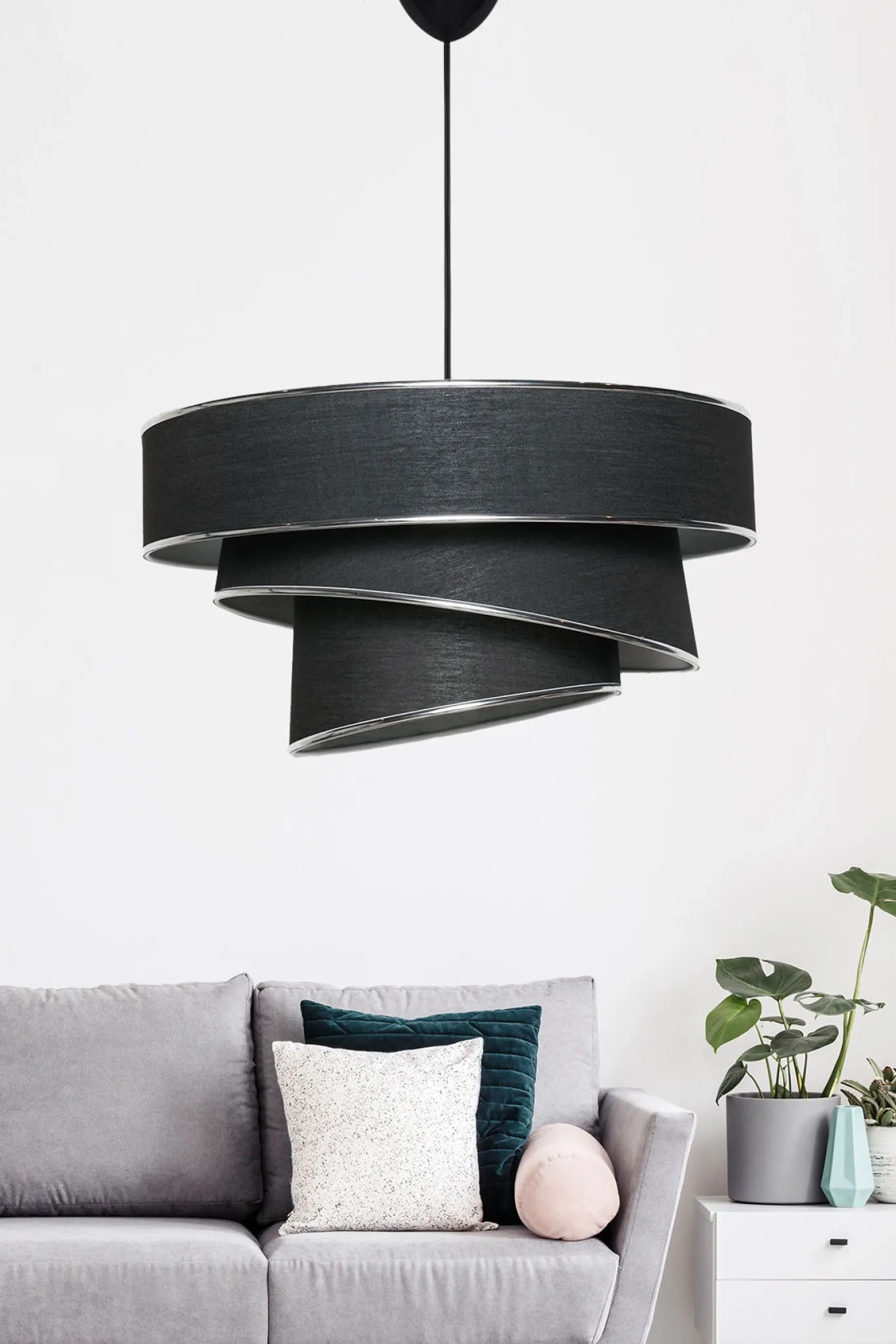 Hanglamp Couper Zwart Zilver