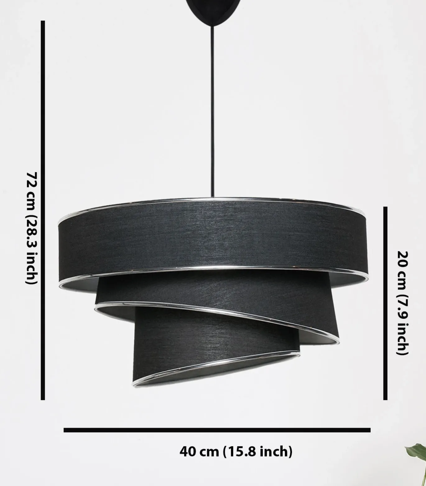 Hanglamp Couper Zwart Zilver