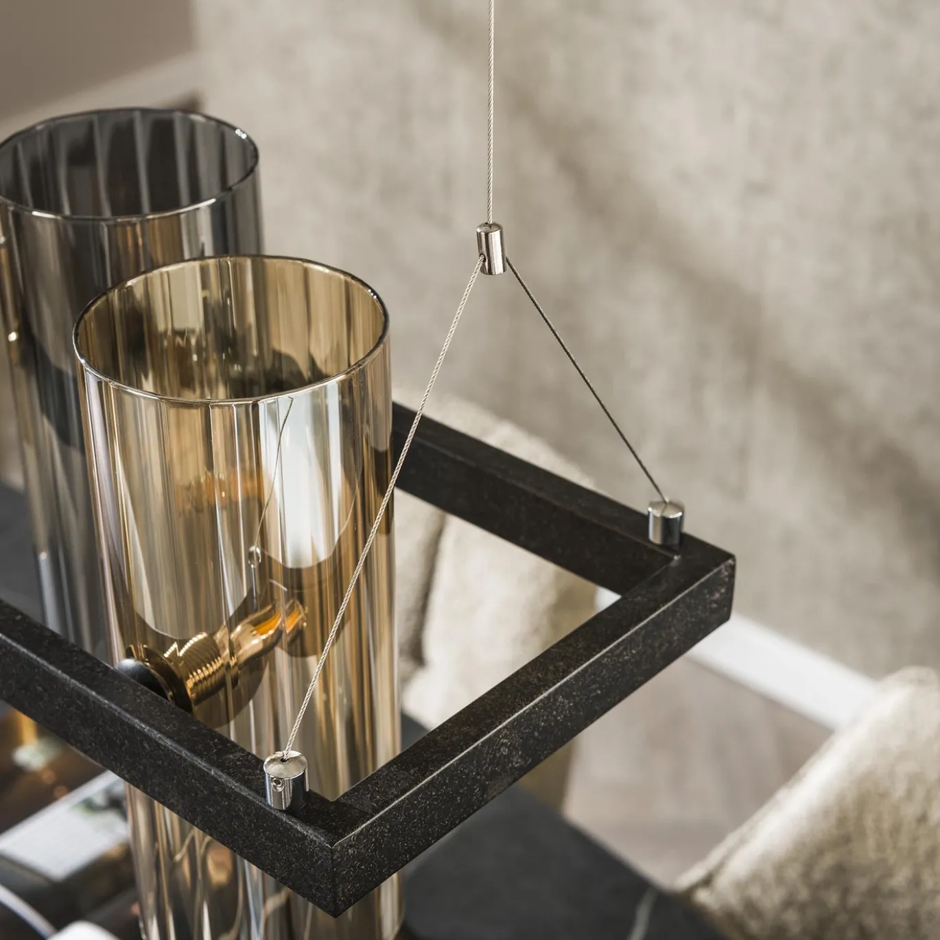Hanglamp Cylinder Mixed Glass 10-Lichts - Giga Meubel