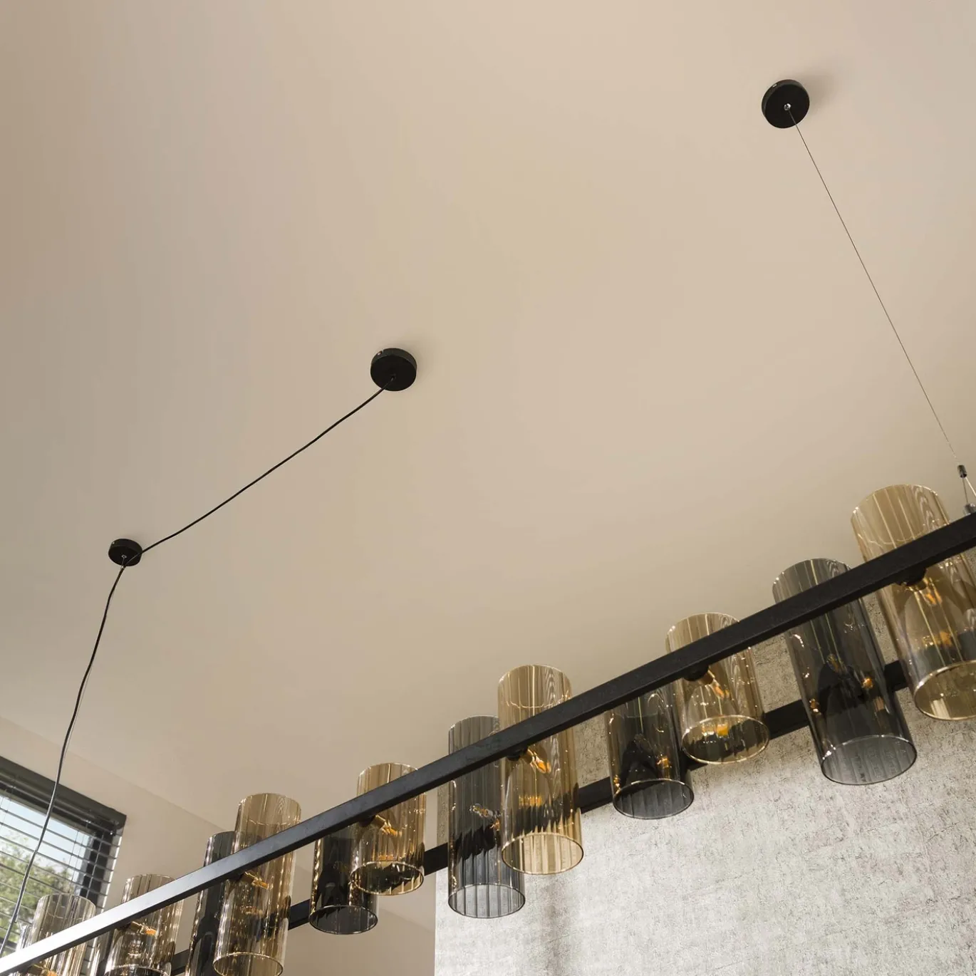 Hanglamp Cylinder Mixed Glass 14-Lichts - Giga Meubel