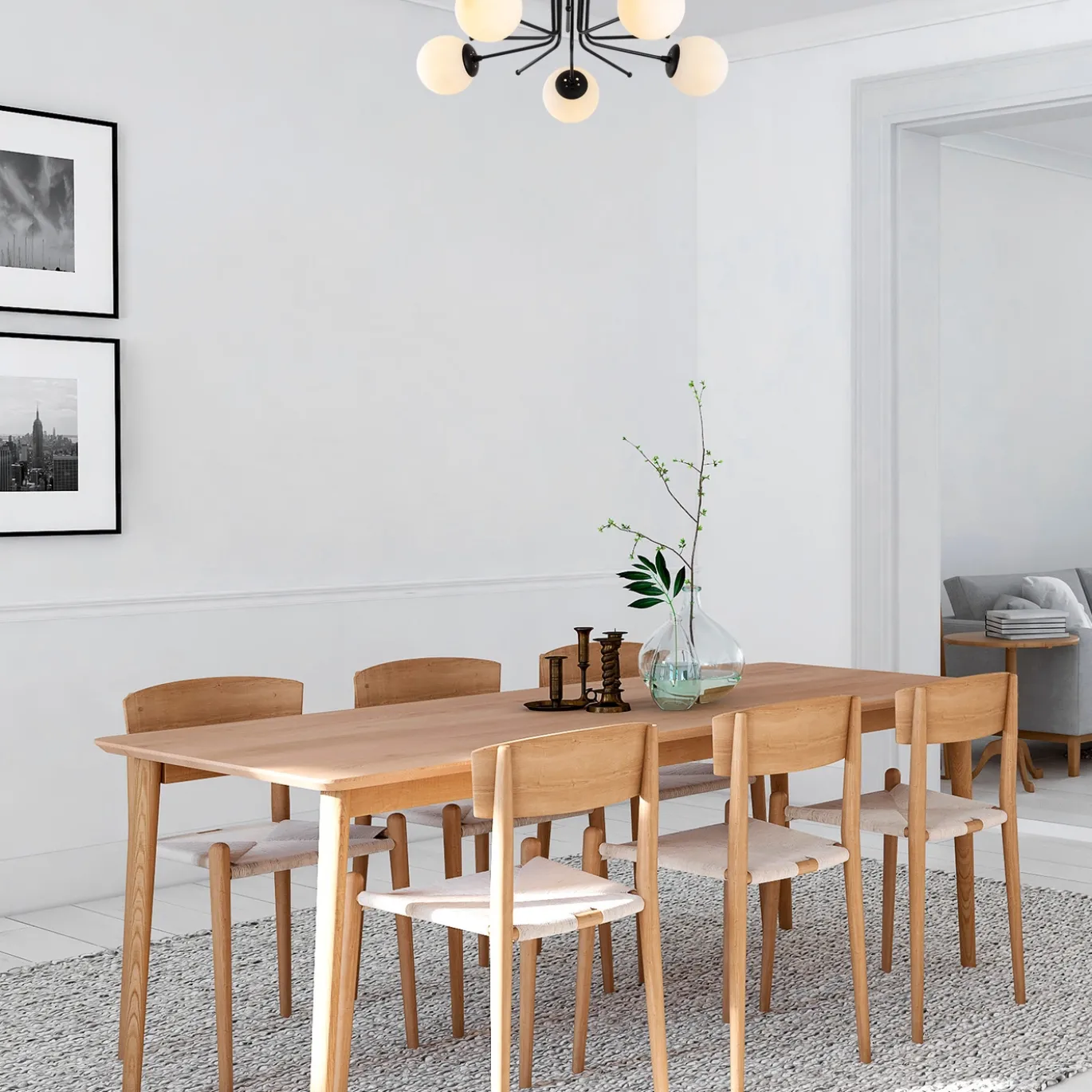 Hanglamp Daisy 5-Lichts Zwart