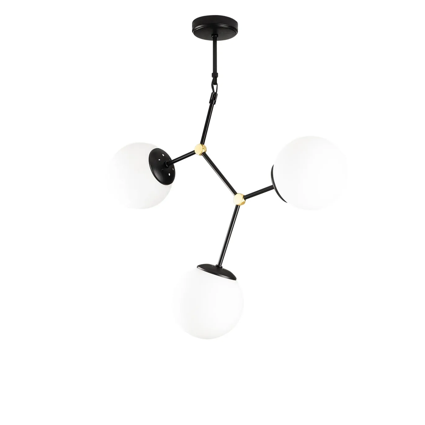 Hanglamp Damar 3-Lichts Zwart