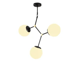 Hanglamp Damar 3-Lichts Zwart