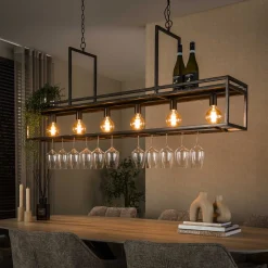 Hanglamp Decorate 6-lichts Urban Bruin - Giga Meubel