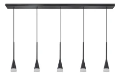 Hanglamp Defender 5-Lichts Zwart - Giga Meubel