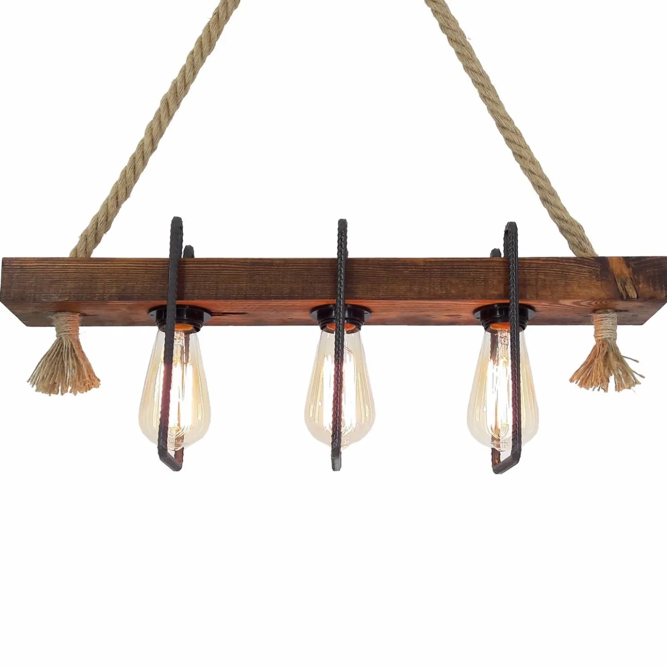 Hanglamp Demir Kütük 3-Lichts Walnoot
